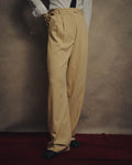 –SPECIAL– “HERMÈS” 90’s silk-lined wool wide trousers