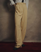 –SPECIAL– “HERMÈS” 90’s silk-lined wool wide trousers