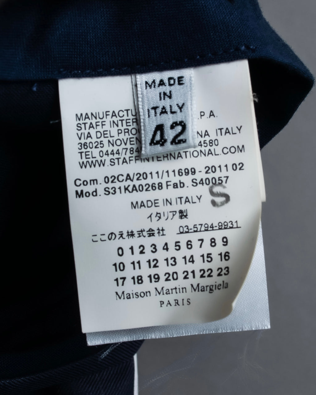 “Maison Margiela 2011AW” pinstripe pattern straight trouser