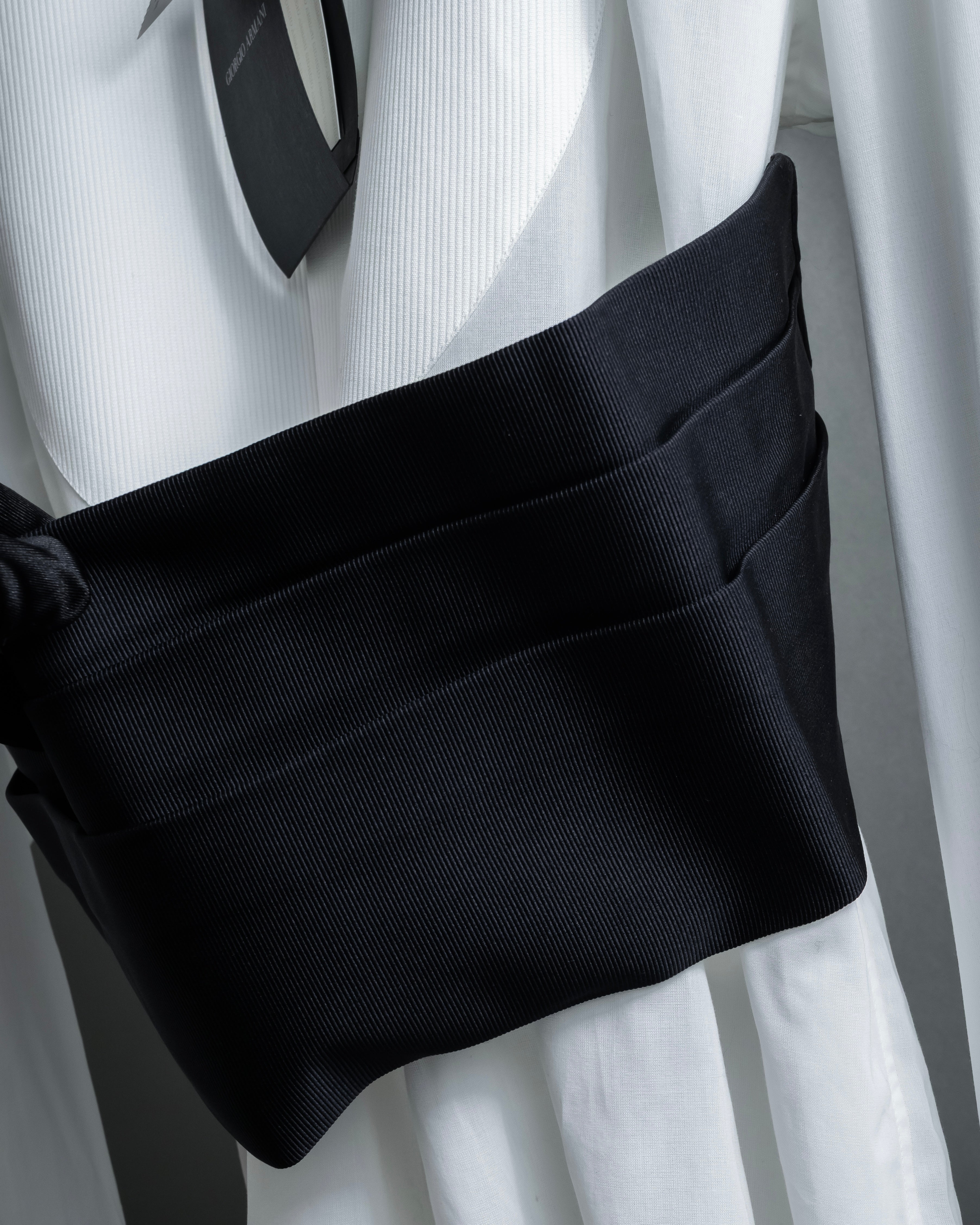 "GIORGIO ARMANI" Belt included bow tie dress shirt