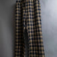 "Vintage tartan check wide tapered slacks"