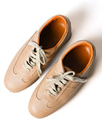 HERMES/ “Quick” H-Logo Leather Sneaker Brown