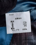 "Tex Teq" Gradient check pattern tailored jacket