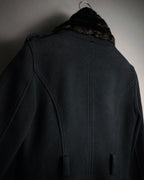 “EMPORIO ARMANI” 2009 AW Military inspired zip-up knit long coat