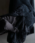 Vintage velour-trimmed box silhouette knit