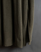 "Vintage herringbone long sleeve polo shirt"