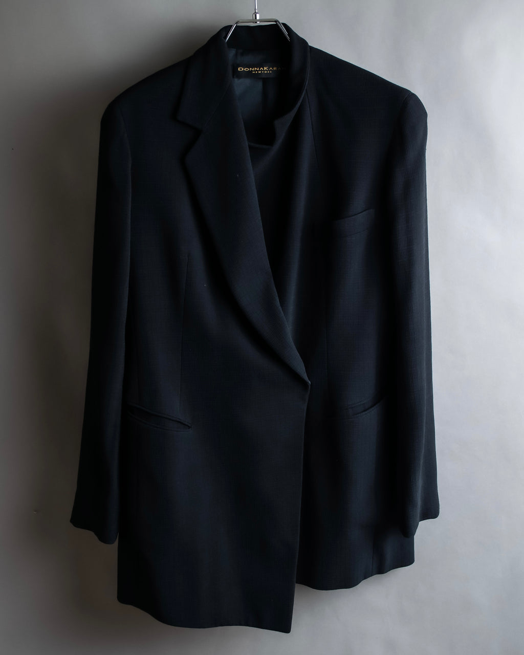 "DKNY" Asymmetrical design woven tailored jacket