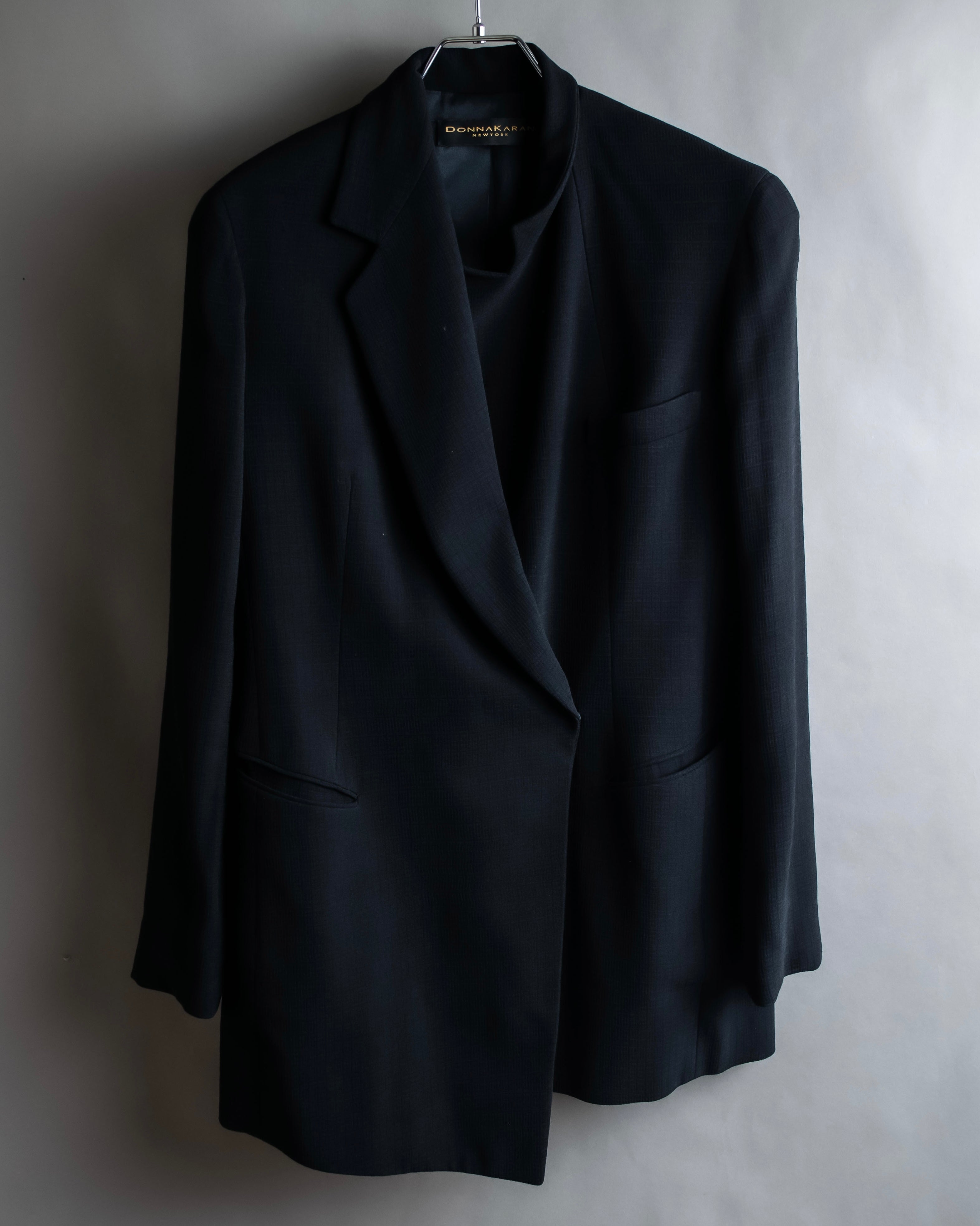 "DKNY" Asymmetrical design woven tailored jacket