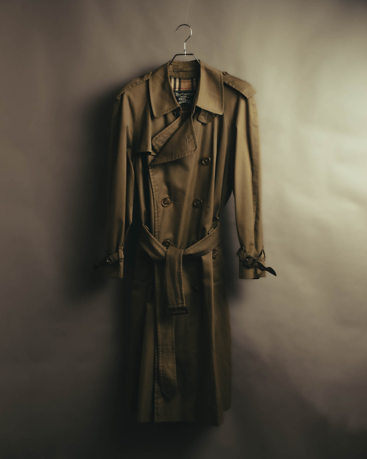 “Burberrys” 80’s Heritage check long trench coat