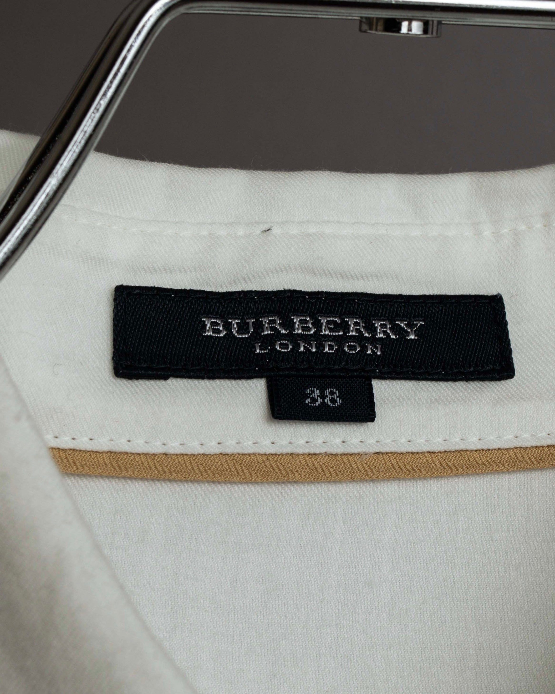 "BURBERRY" Frill design collarless blouse