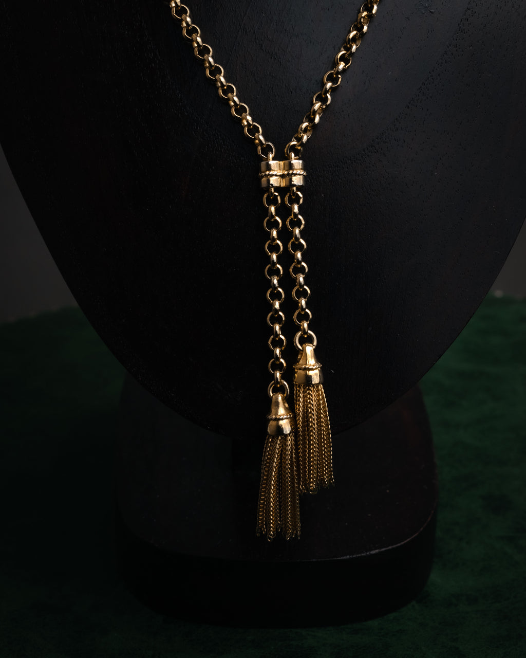 –SPECIAL– “SONIA RYKIEL” 80’s-90’s Tassel lariat chain necklace