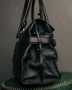 “Salvatore Ferragamo“ 00’s-10’s Gancini ring hardware leather shoulder bag