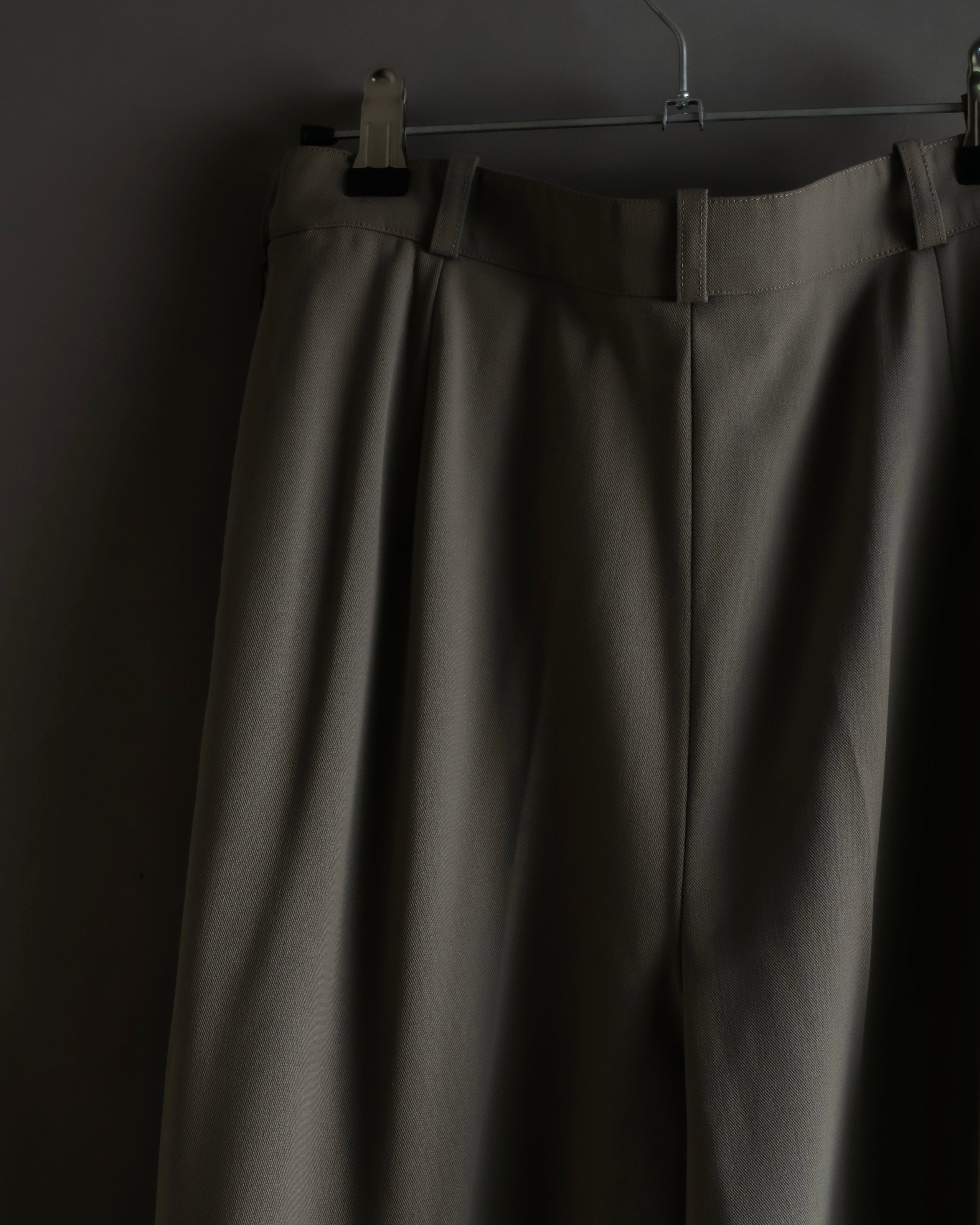"HERMES" Margiela period silk wide straight slacks