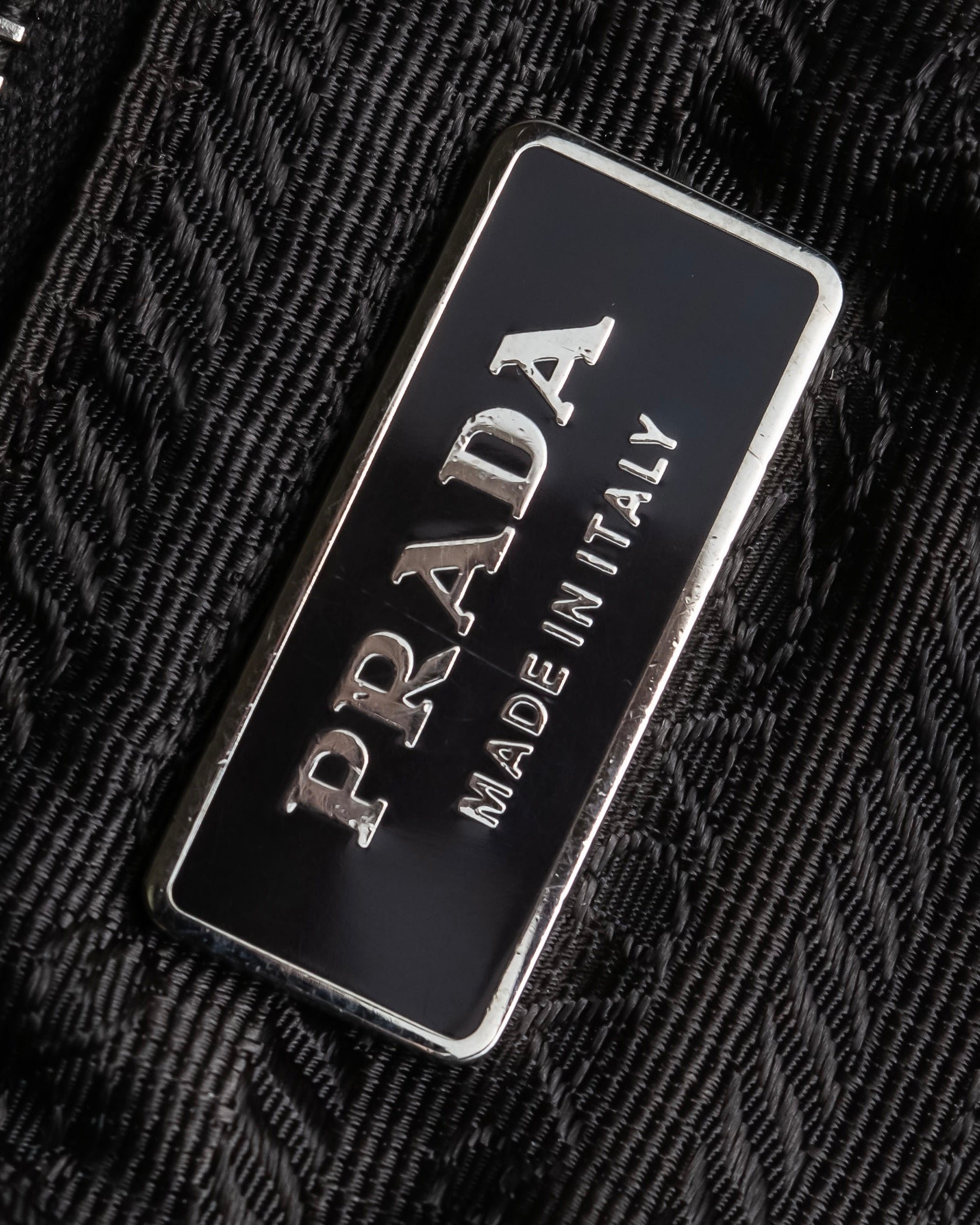 "PRADA" Hook hardware design ostrich leather shoulder bag