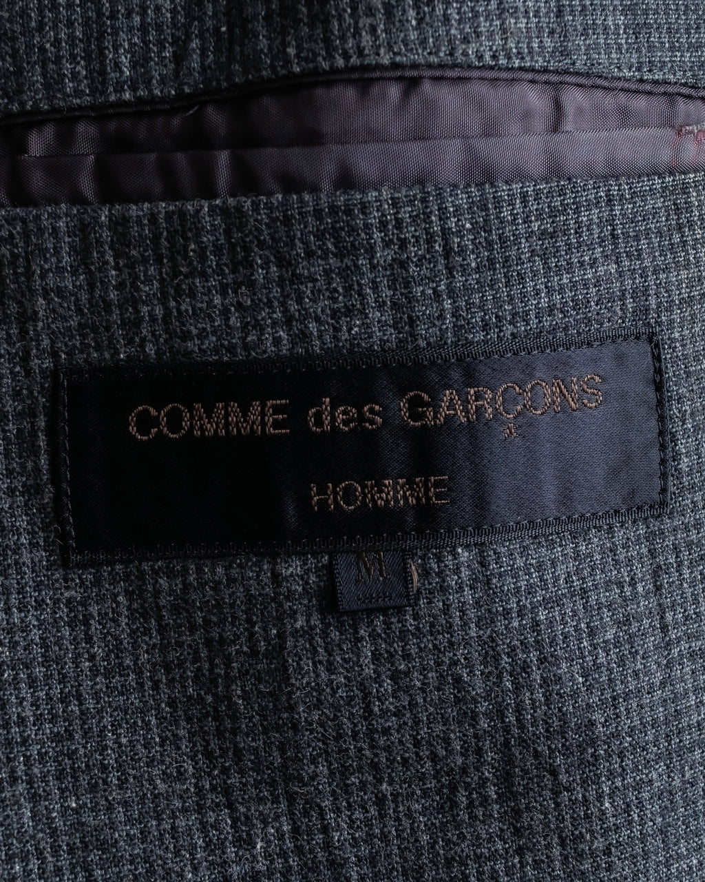 "COMME des GARCONS HOMME" 03SS fine all-over pattern cotton tailored jacket