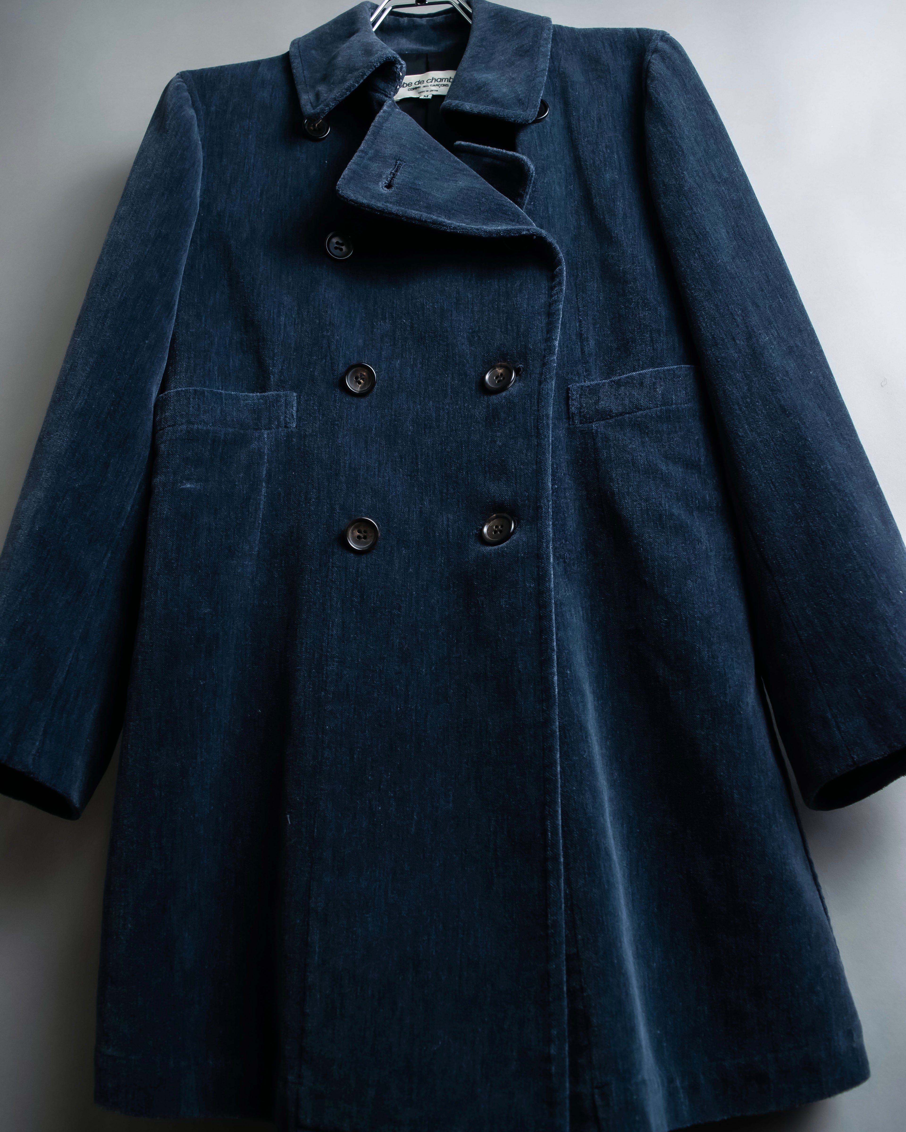 "Comme des garçons robe de chambre" Beautiful velour double half coat