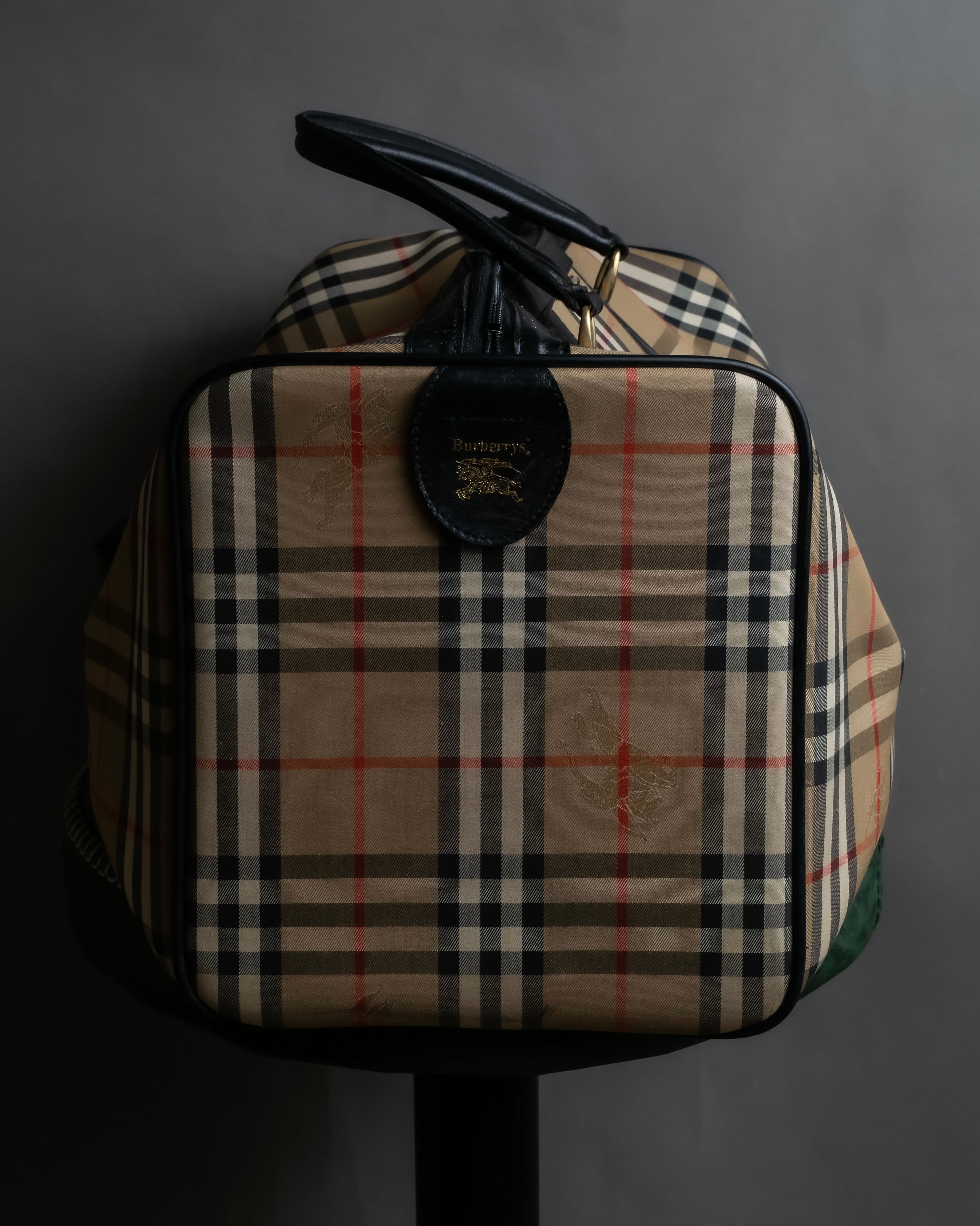 "BURBERRYS" Nova check canvas boston bag