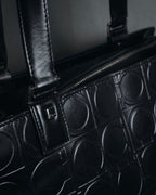 "Salvatore Ferragamo" Late 90’s Gancini embossed leather tote bag