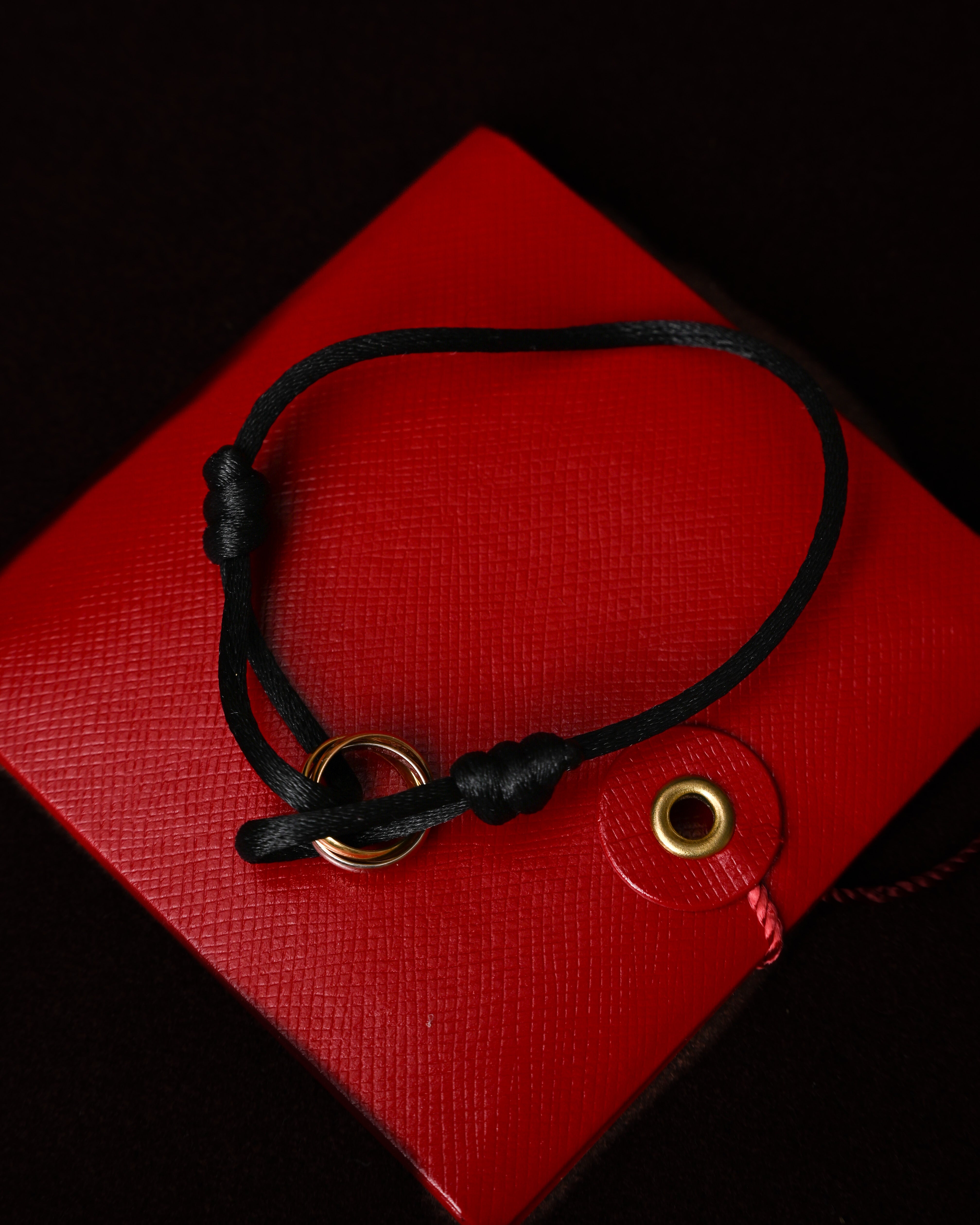 Cartier (カルティエ) - トリニティ コードブレスレット - ブラック