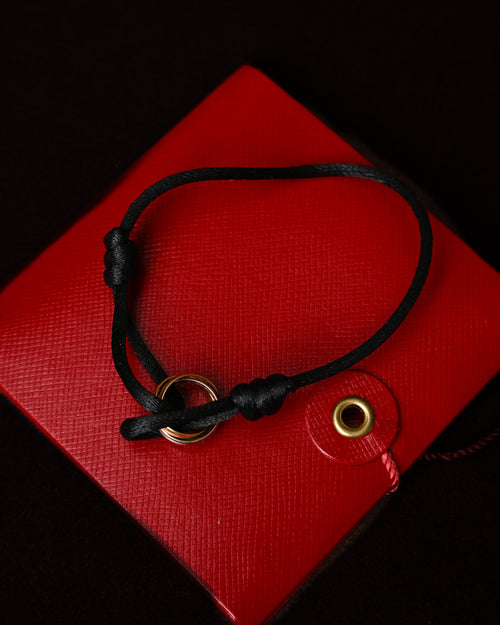 Cartier/ “Trinity” K18 Yellow & Pink & White Gold Cord Bracelet