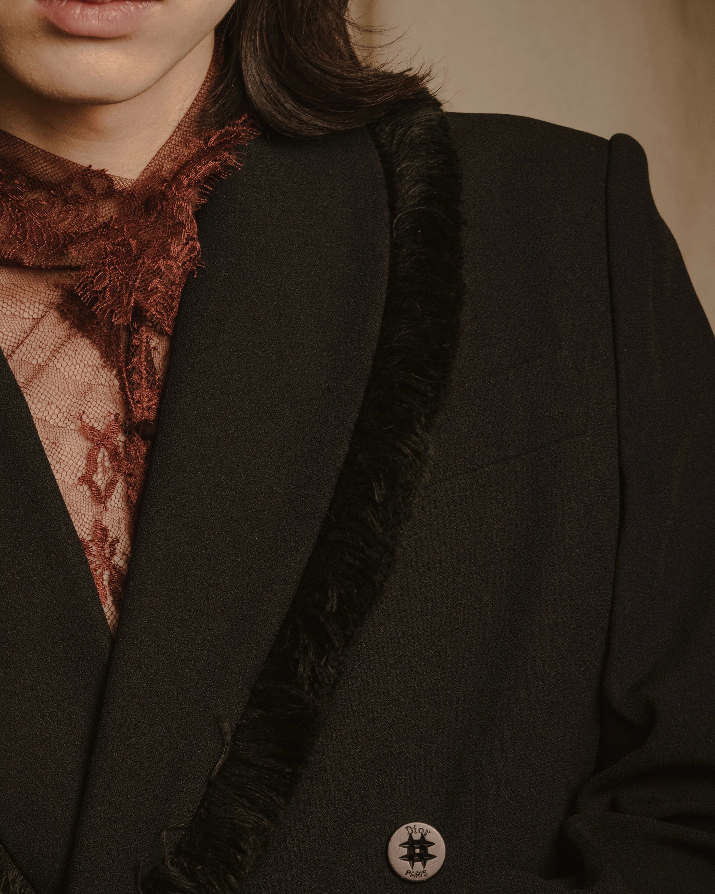 –SPECIAL– "Christian Dior"
98SS fringed peak lapel double breasted jacket