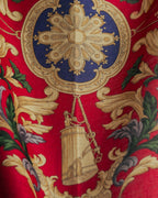 “CELINE” 80’s-90’s Baroque carriage motif mini scarf