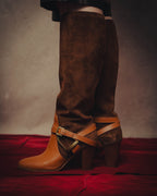 -SPECIAL- “Ralph Lauren” 2010’s-20’s Sareena washed vachetta long boots
