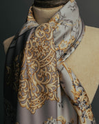 "Christian Dior" 80's-90's Elegant floral silk scarf