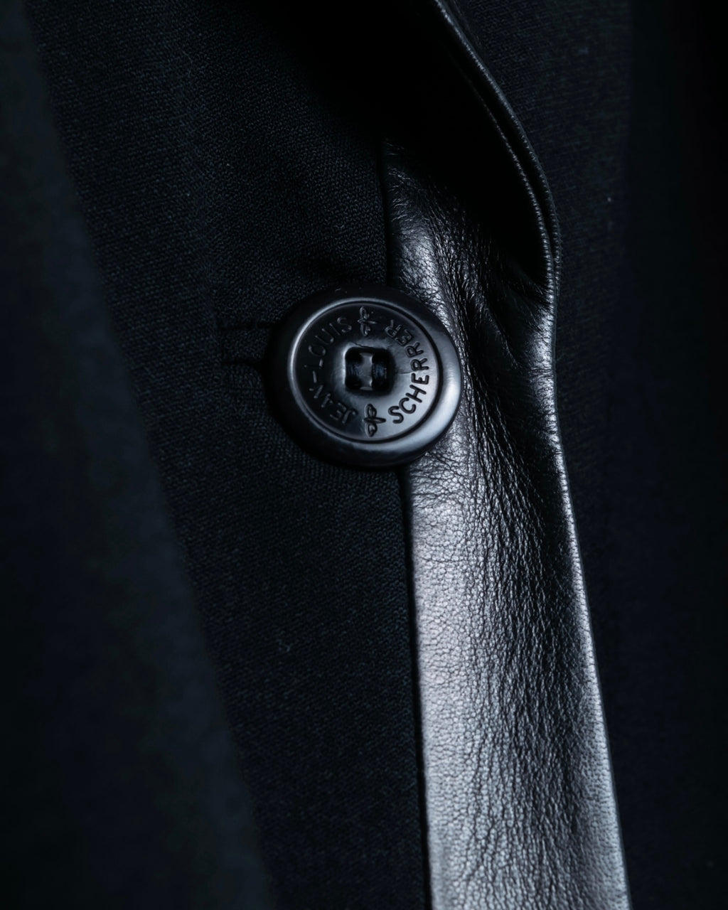 "JEAN-LOUIS SCHERRER" tailored leather lapel jacket