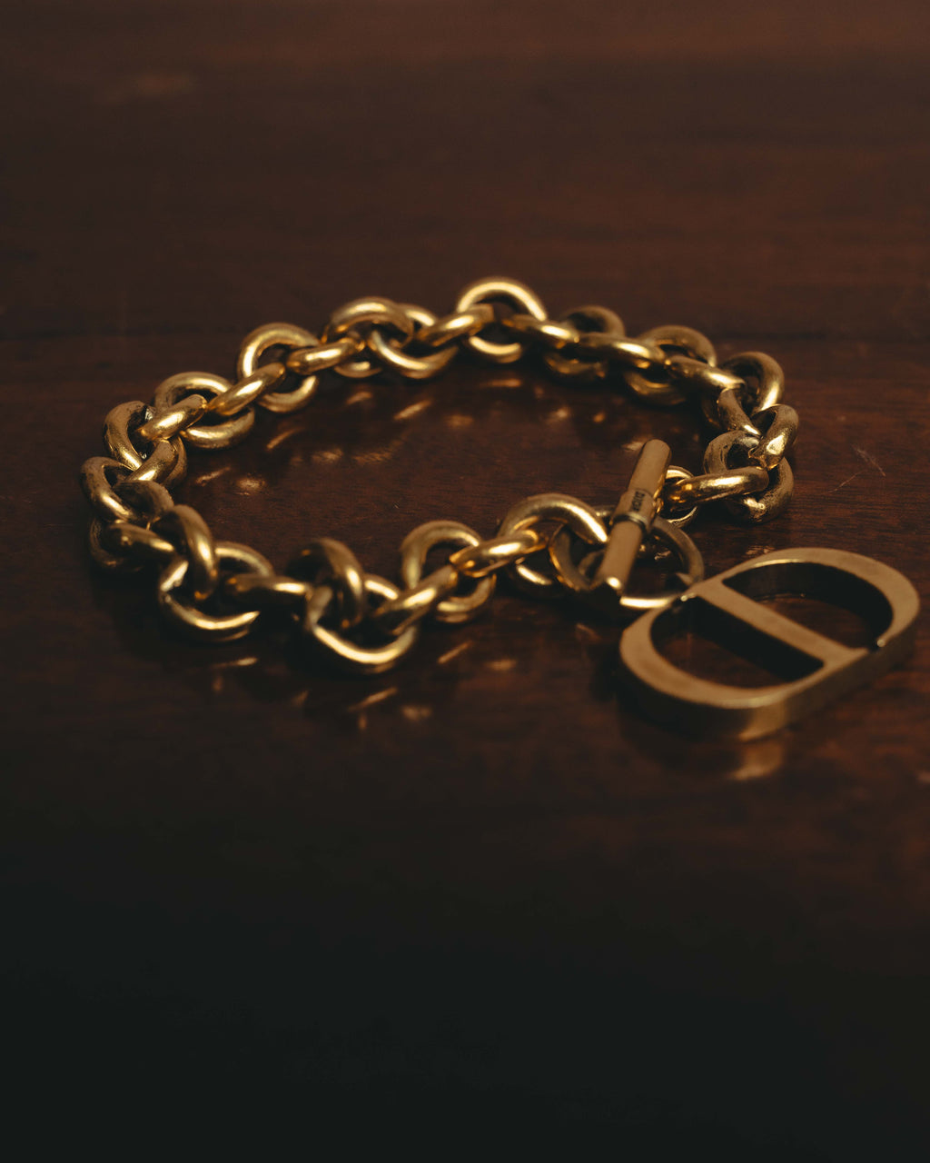 -SPECIAL- “DIOR” 2018-2025 Oversized CD charm chain bracelet