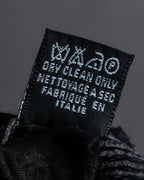 "GIORGIO ARMANI" Diagonal ridge pattern brushed necktie