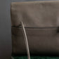 "Delvaux" Front D metal charm design horizontal leather shoulder bag