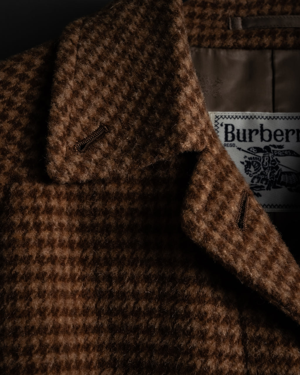 "Burberrys" 80’s-90’s Belted tweed check coat