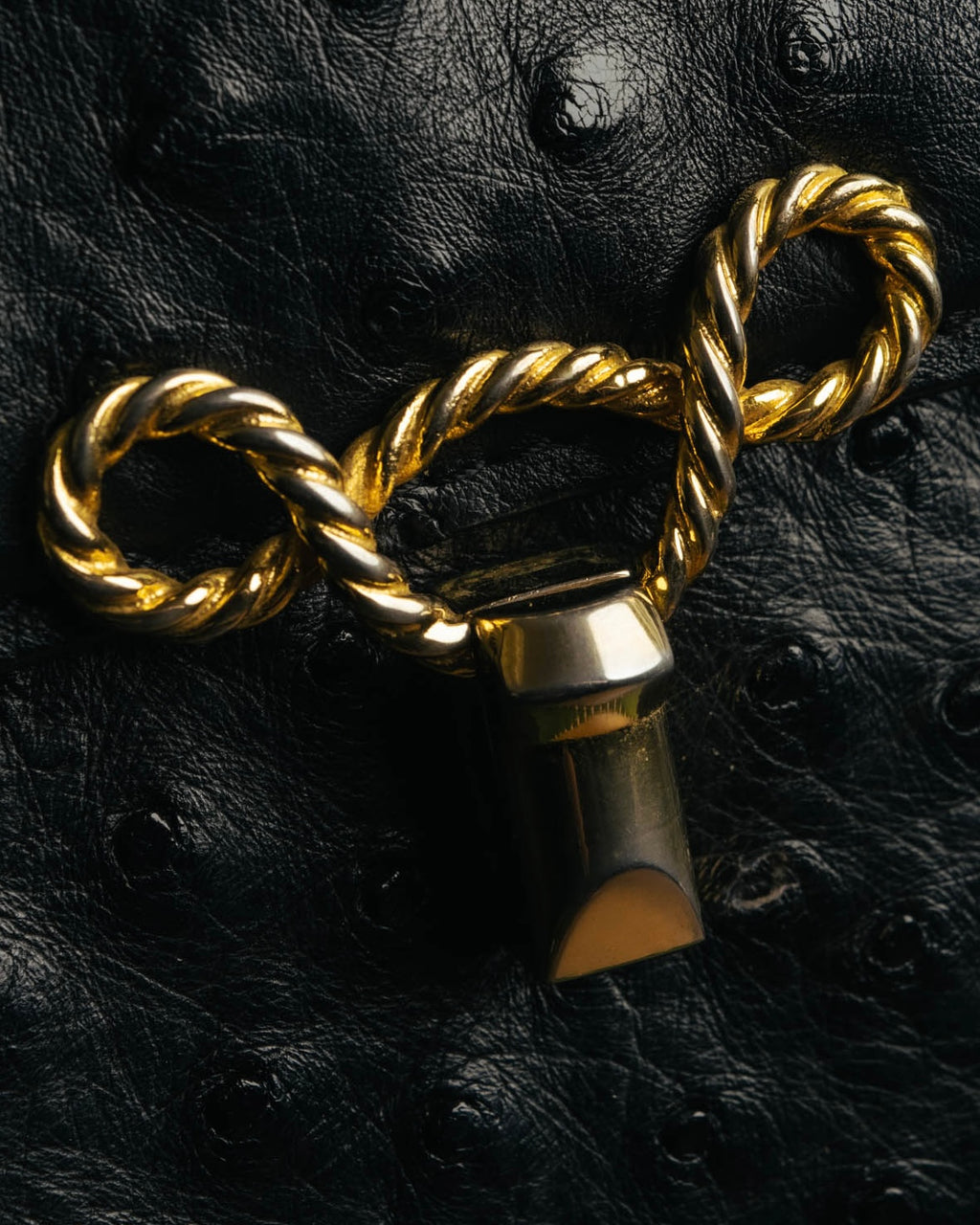 “Jardin des Sacs” 80’s-90’s Ostrich leather top handle bag