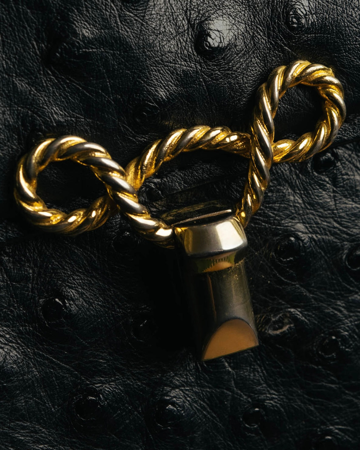 “Jardin des Sacs” 80’s-90’s Ostrich leather top handle bag