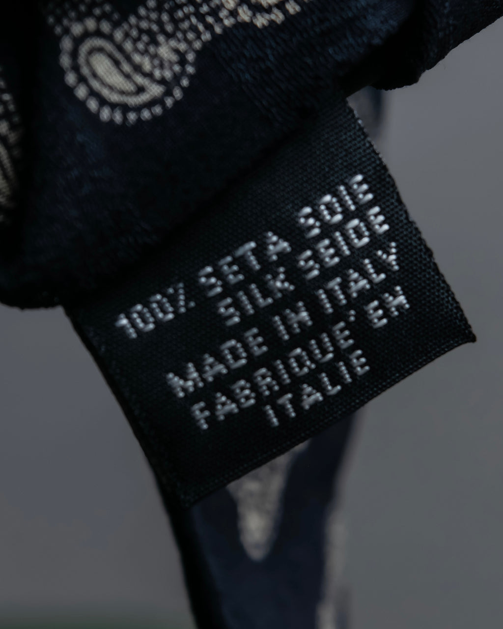 "GIORGIO ARMANI" Paisley pattern silk monotone necktie