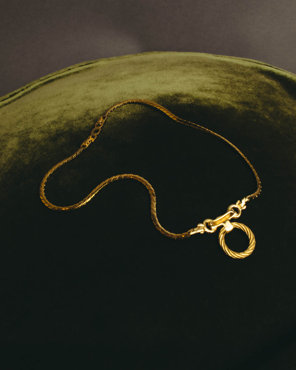"Christian Dior" 80's-90's Gold tone rhinestone necklace