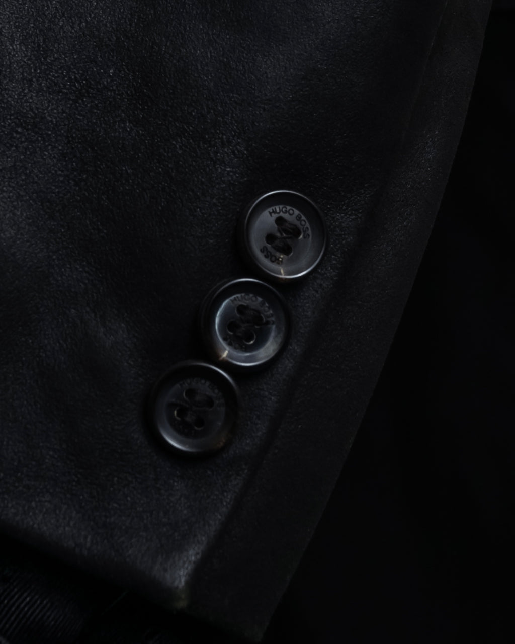 "HUGO BOSS" Oversized calf leather tailored jacket