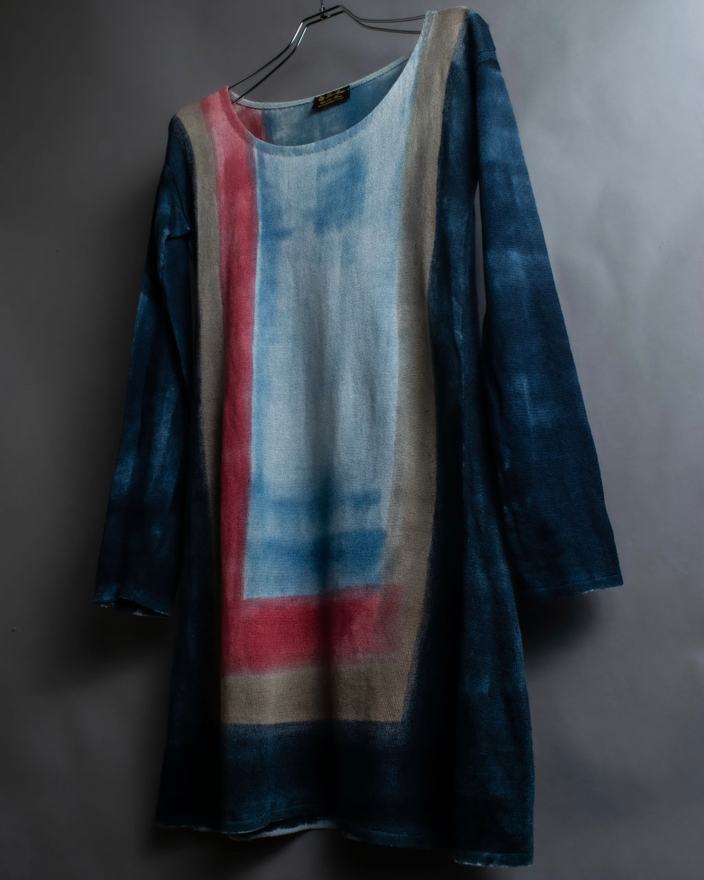"Loro Piana" Hand-painted gradient knit tunic