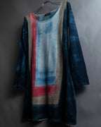"Loro Piana" Hand-painted gradient knit tunic