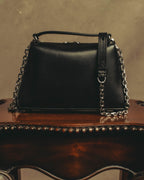 –SPECIAL– “Maison Margiela” 2024-25 Glam slam embroidered trapezoid leather bag