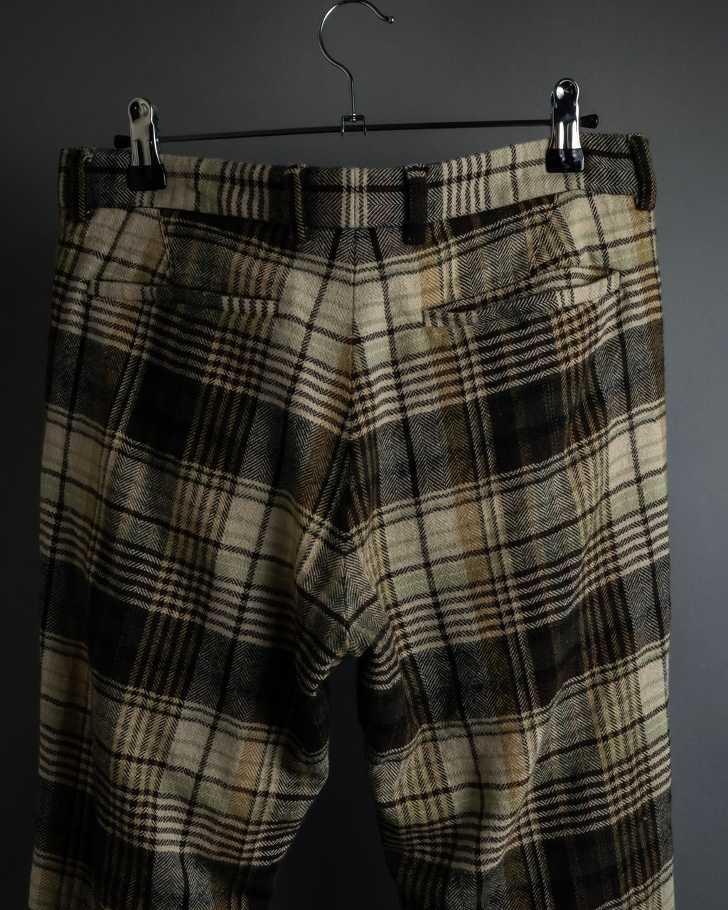 "GUCCI" Brushed check pattern tapered pants