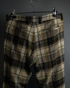 "GUCCI" Brushed check pattern tapered pants