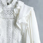 "ISABEL MARANT" Lace knit frill docking sheer blouse