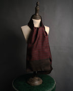 “HERMES” 80’s-90’s Bit motif geometric silk stole