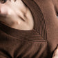 "HERMES" 100% cashmere V neck design knit