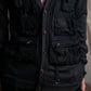 "MIHARA YASUHIRO" Military vest docking design V-neck cardigan