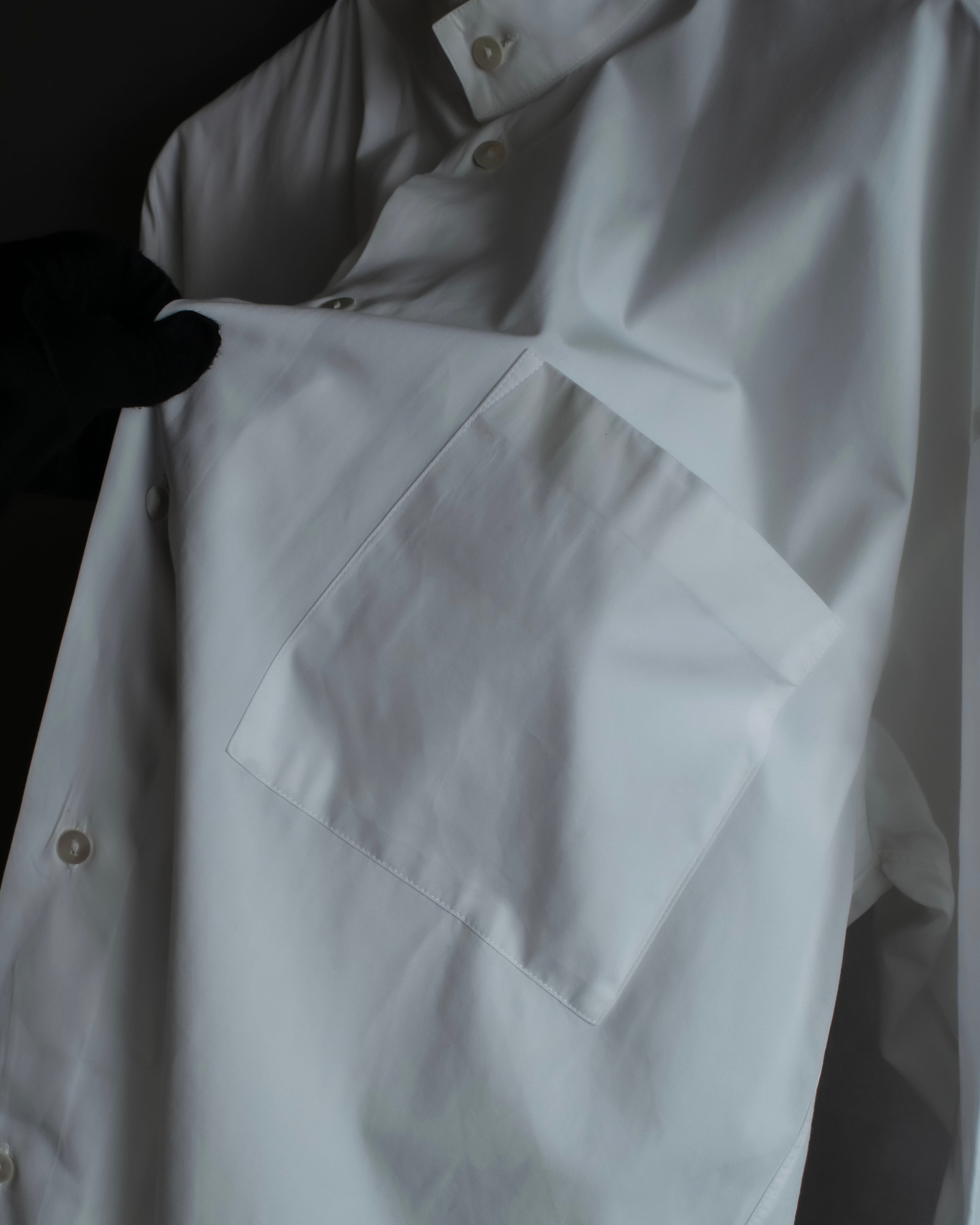 "JEAN PAUL GAULTIER" Cotton poplin stand-collar white shirt