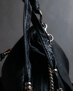 "GUCCI" Bamboo design combination chain shoulder leather bag