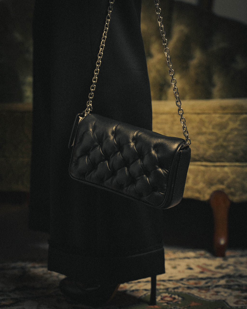 –SPECIAL– "Maison Margiela" 2020's Quilted leather chain shoulder bag